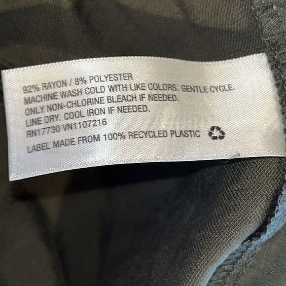 A New Day Ankle Pants Women’s Sz 6 Army Green Rolled Cuffs Center Seam High Rise - Picture 14 of 14